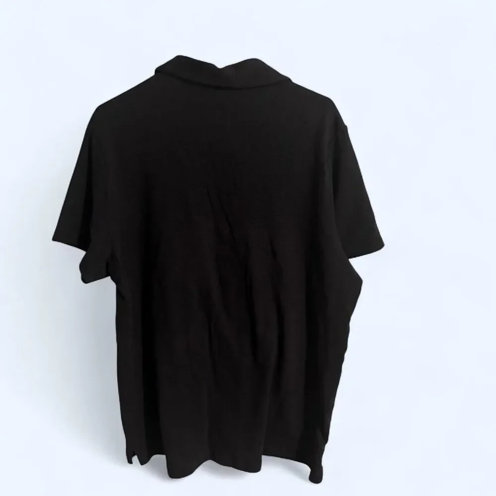 Banana Republic Polo Mens XXL Black Luxe Touch Performance Short Sleeve Soft